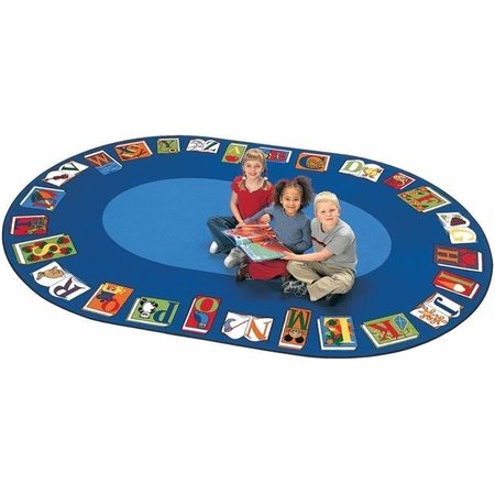 CARPETS FOR KIDS Carpets For Kids 2695 Reading by the Book 6.75 ft. x 9.42 ft. Oval Carpet 2695